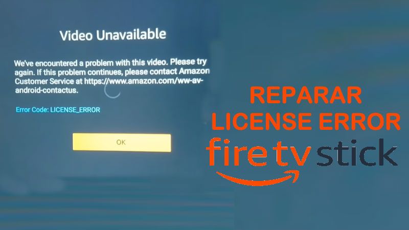 como reparar license error amazon fire stick tv 2018 falla problema