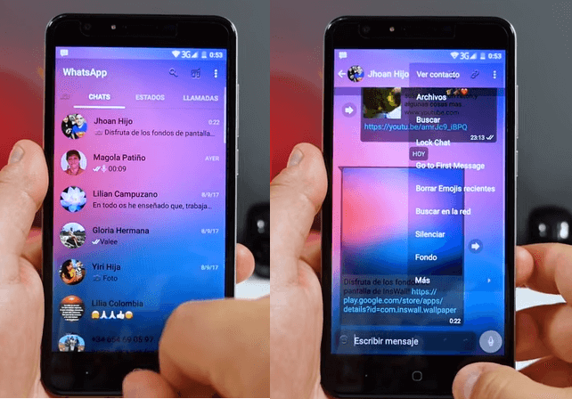 ultima version de whatsapp transparente apk android gratis